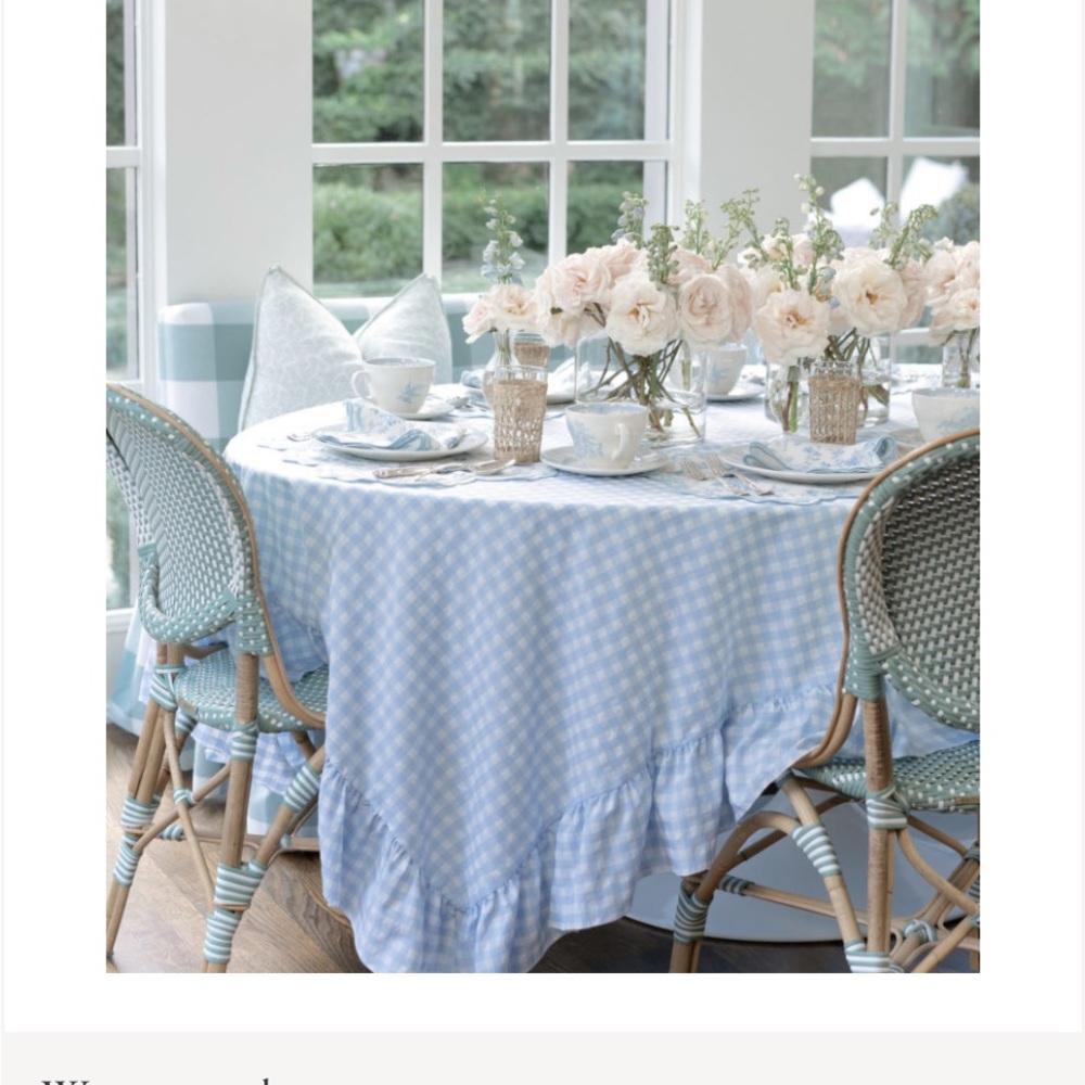 ISO this Antonio Melani x Born on Fifth Light Blue Gingham Nellie Tablecloth.